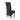 Krista Roll Back Bonded Leather Black Dining Chair